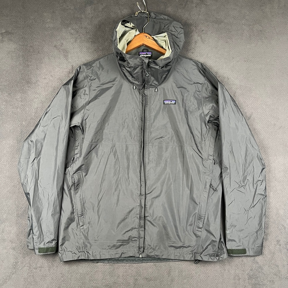 Patagonia Torrentshell Rain Jacket Mens XL Gray H2No Waterproof Hooded 83802